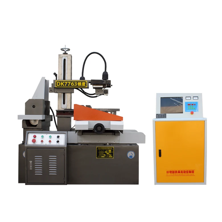 DK7763 cnc edm wire cutting machine with vertical cabinet control