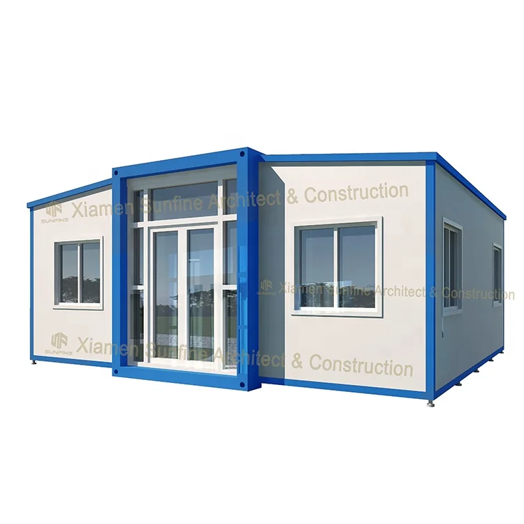 Shipping 2 storey container house 2 bedroom prefab with furniture luxury prefab tiny houses modular store homes
