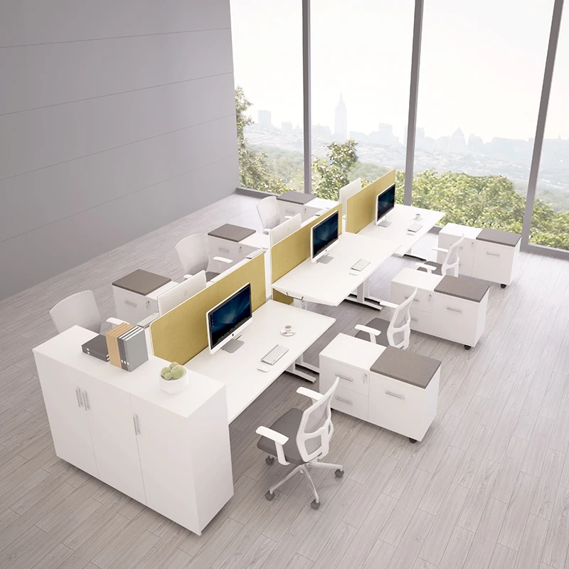 Meetco Office Modern Adjustable Height Desk Frame Sit To Stand Office Furniture Table Electric Lift Computer Desk
