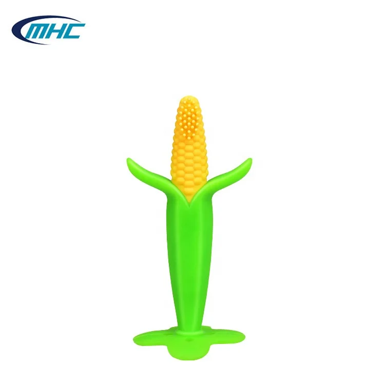 Customized Food Grade Corn Stick Shaped Bpa Free Silicone Organic Baby Teether