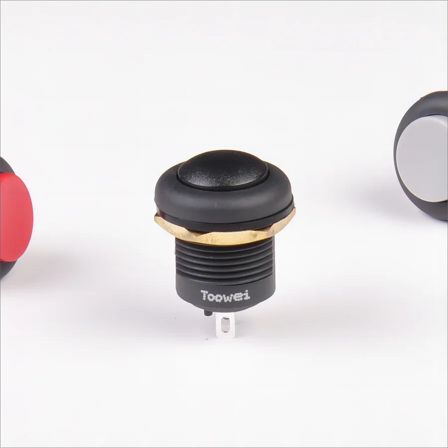 TOOWEI Push Button Switch 16mm plastic Self-locking momentary waterproof Push Button Switches