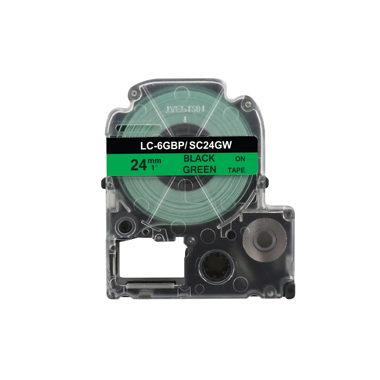 Factory price SC24GW/LC-6LBP Compatible Label Tape for EPSON Black on Green waterproon printer ribbon