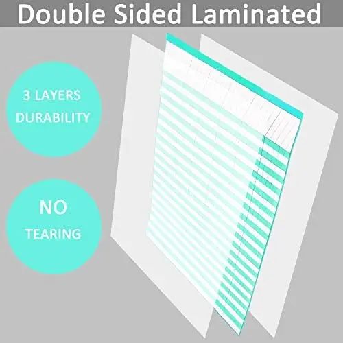 Youngever 6 Pack Multi-Color Dry Erase Board Laminated 120 Star Stickers Chore Responsibility School Attendance Homework