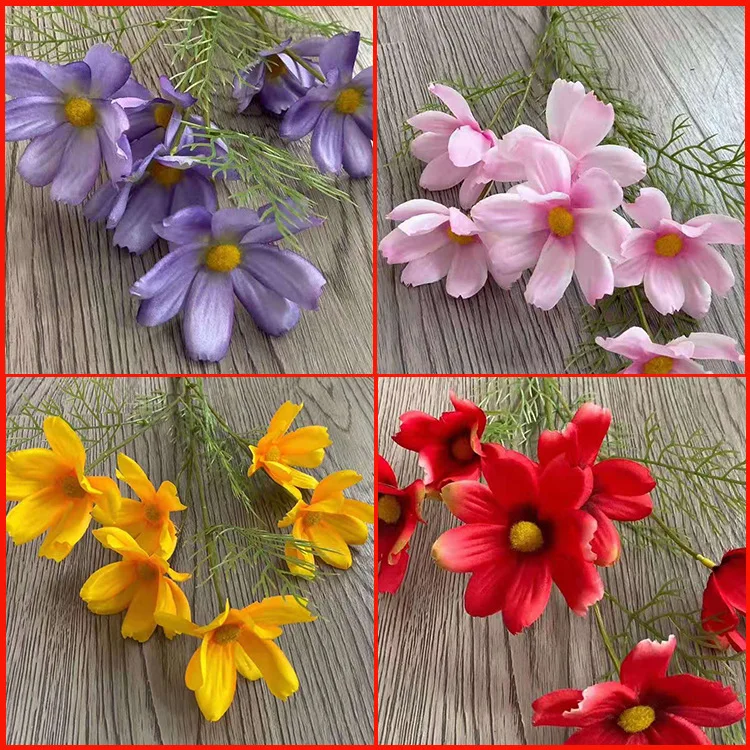 Artificial Flowers Silk Daisy Artificial Gerber Daisy Fake Wildflowers Spring Flowers for Wedding Decoration