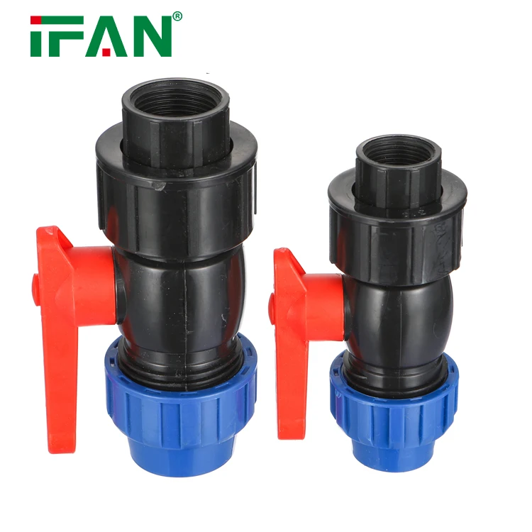 IFAN Chinese Factory Supplier ASTM D3035 High Quality HDPE PP Compression Fittings Water Supply Quick Connect Female Valve