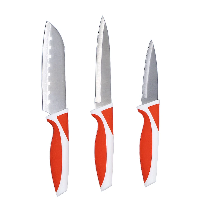 2021 hot sale stainless steel blade paring and Santoku set of 3 knives set