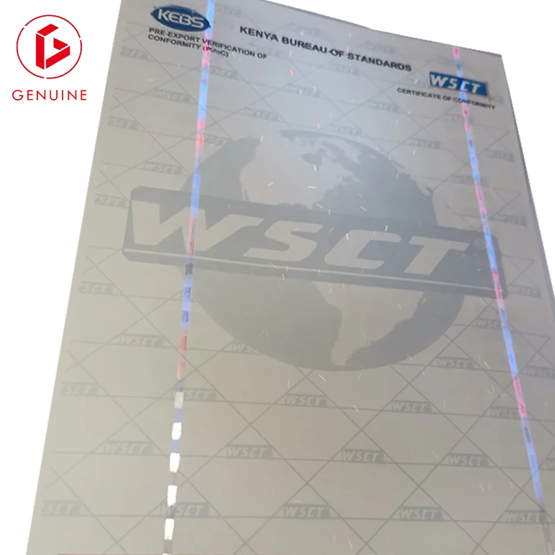 130g UV fibers security paper with UVI thread line for customize certificate and ticket print