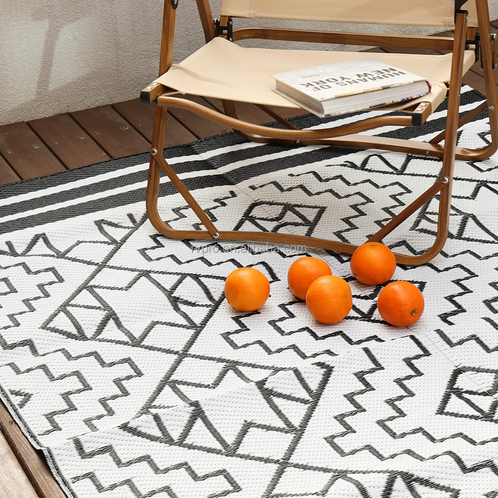 Reversible Mats, Plastic Straw Rug, Modern Area Rug