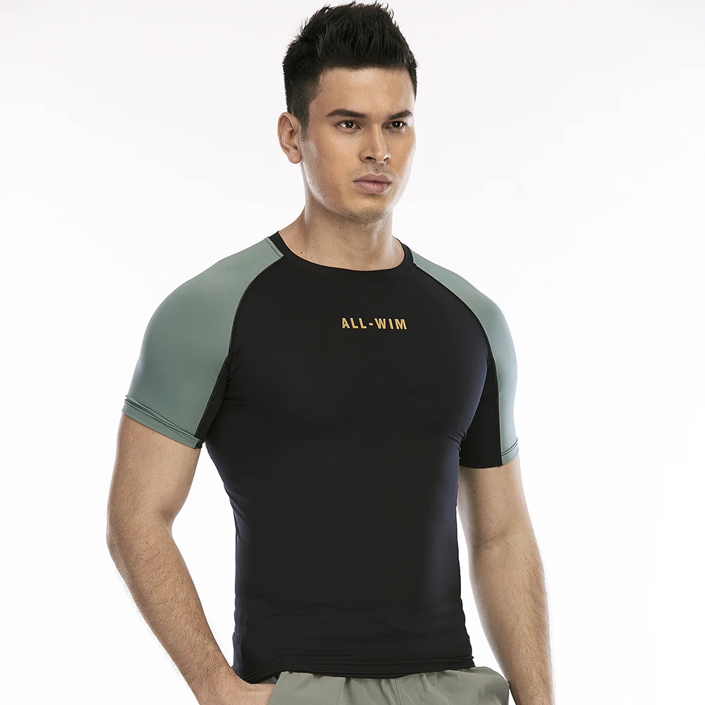 Оптовая продажа индивидуальная облегающая футболка для бега фитнеса тренировок спортзала цветная контрастная Футболка сухого покроя Мужская