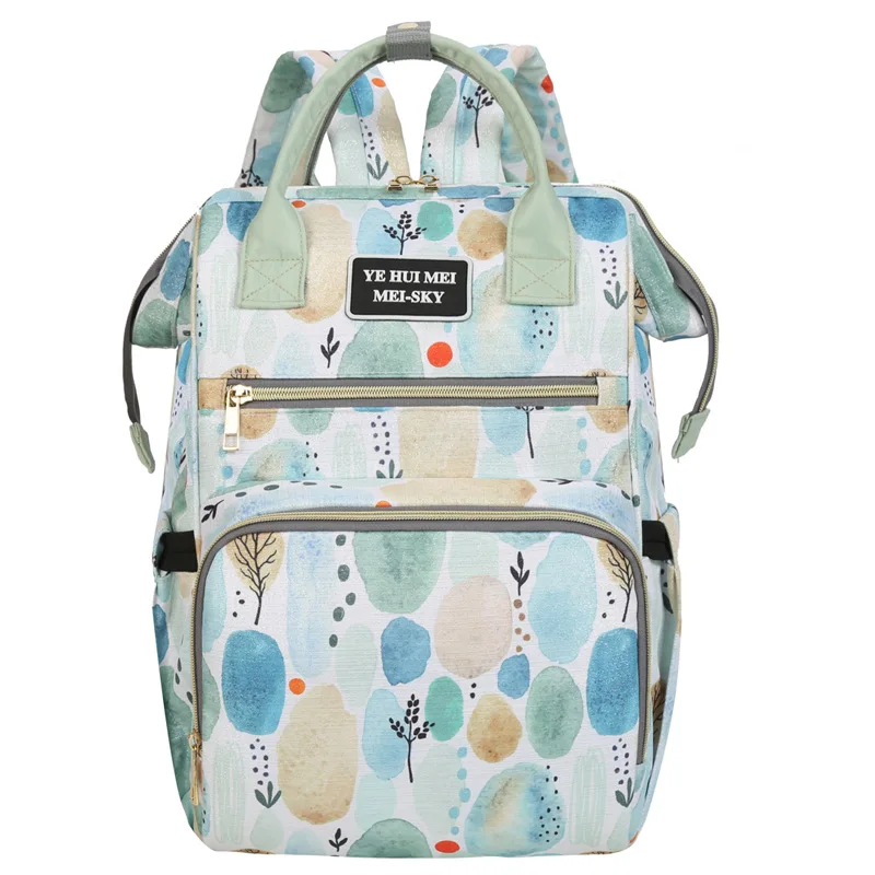 Multi-Function Waterproof Designer Baby Bag Diaper USA Printed Mummy Backpack Custom