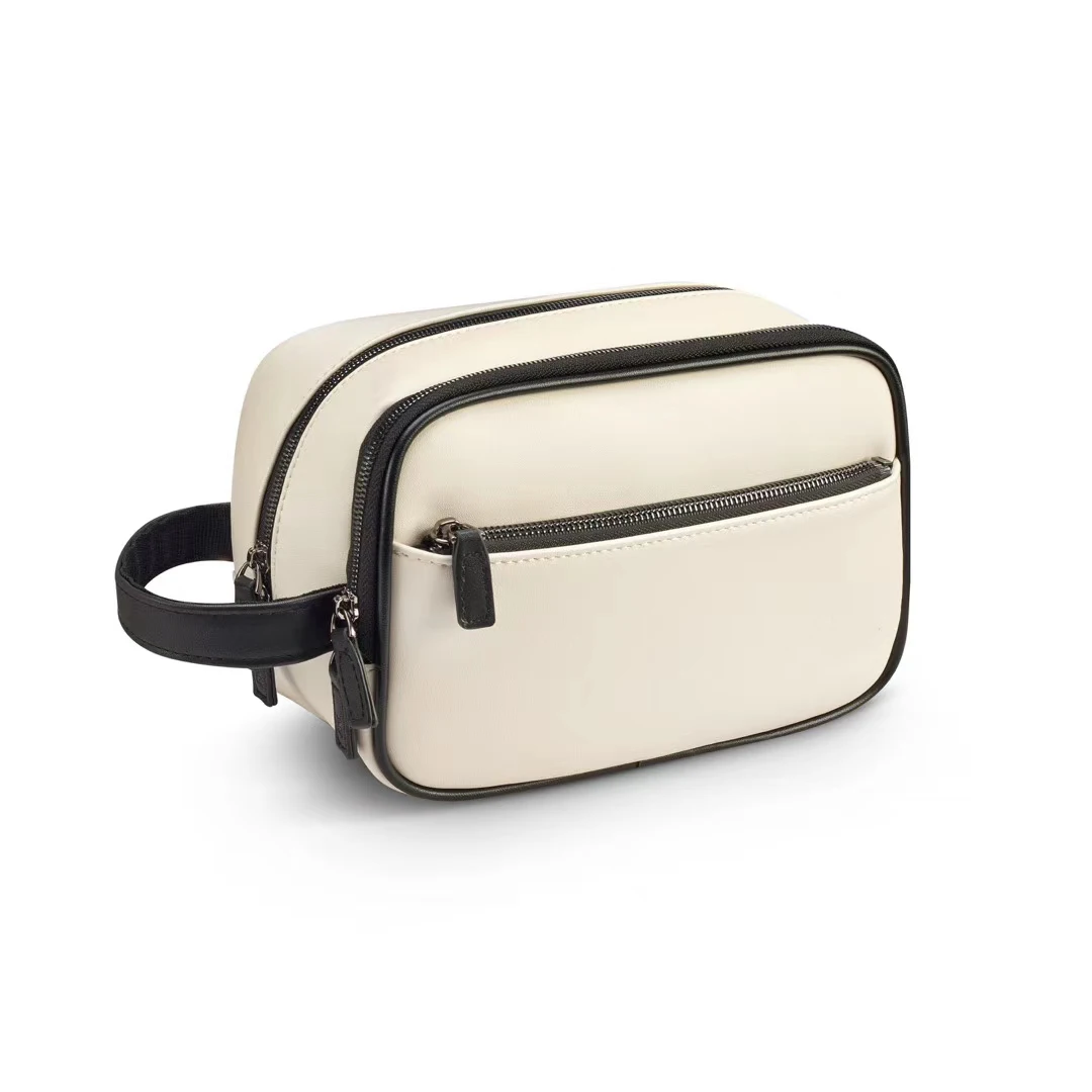 Custom Golf Pouch, PU Leather Golf Stuff Bag Double Pockets,Carrying Storage Golf Tee Bag