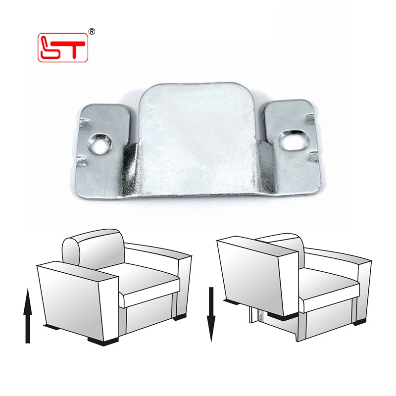 wholesale Furniture Connector two holes prong Sofa Joint Connector Metal Small Furniture Hardware Fittings Sofa Hinge