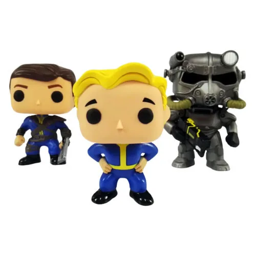 FALLOUT LONE WANDERER & VAULT BOY & POWER ARMOR Character FUNKO POP 10cm Action Figure Toys