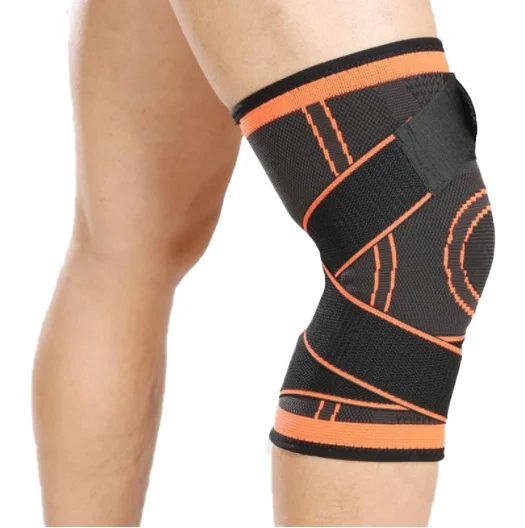 Anti Collision Flexible Breathable Knee Brace Strap For Running Sports