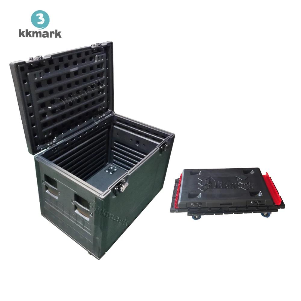 KKUT900P Quick installation Lightweight Detachable Fireproof waterproof collapsible HDPE Utility Trunk Cable flight Case