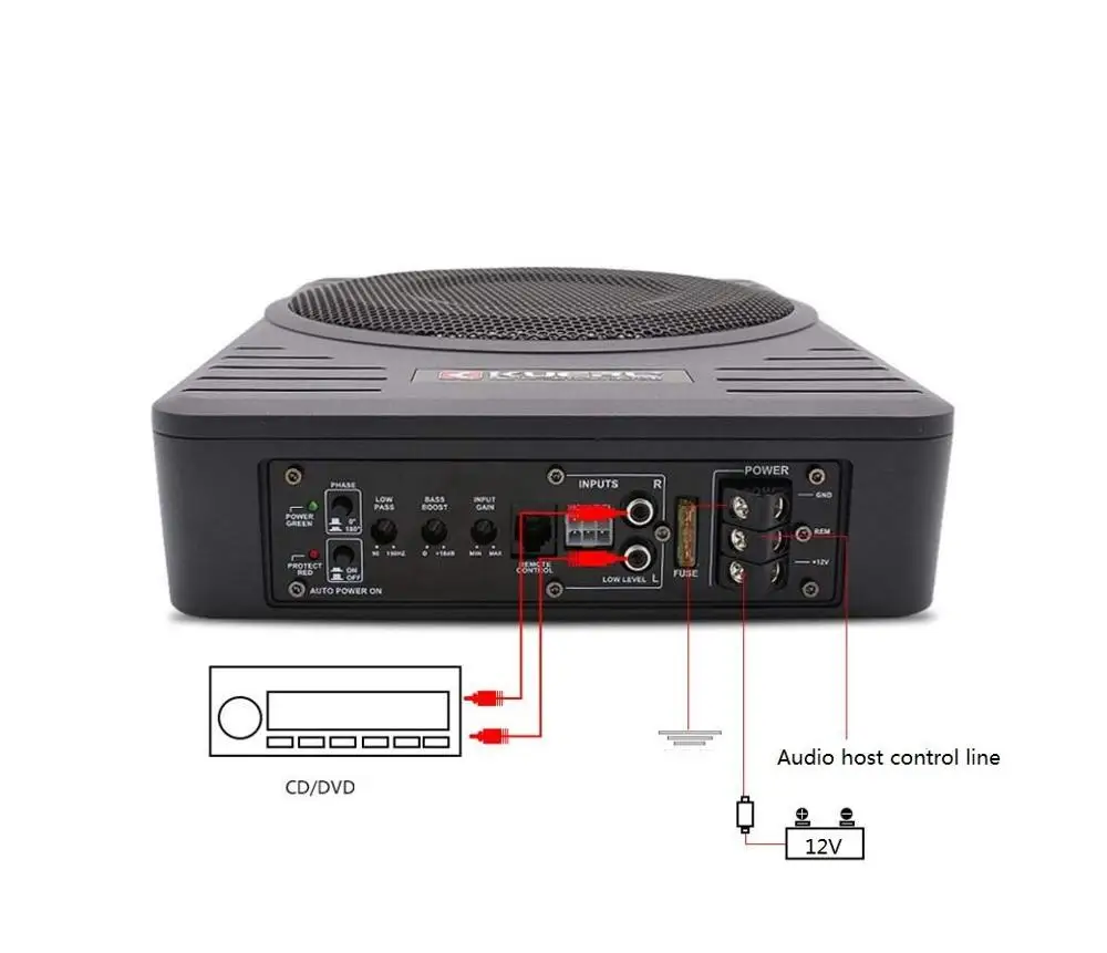 12v Pure Bass Ultra-Thin Car Car Audio Modified 10 Inch 720W Power Seat Closed Speaker spl car subwoofer box