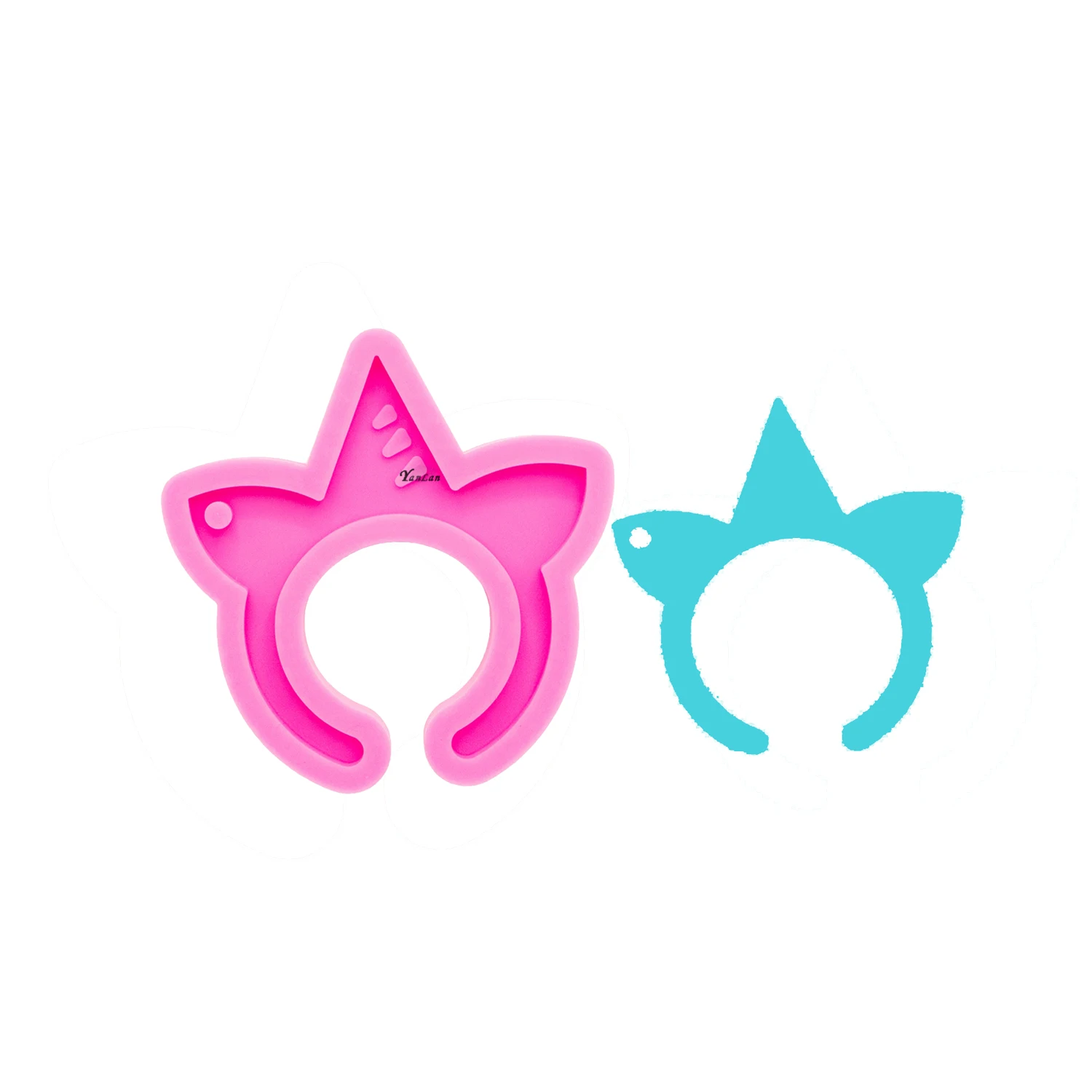 S682 Ready to ship Shiny silicone mini mouse headband shaped keychain mold