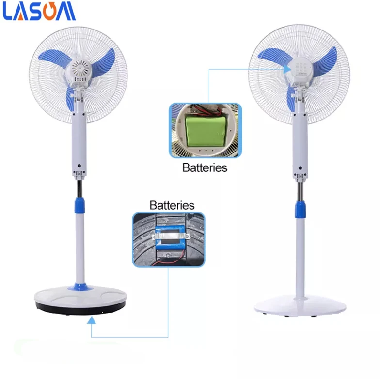 16 inch portable fan rechargeable with three wind Powered Outdoor 12 Inch 16 Inch Glade Ceiling Fan Solar Fan Outdoor Portable
