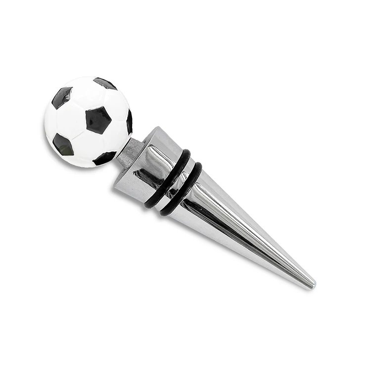Novelty Wine Bottle Stopper 4Pcs Sport Ball Series Wine Bottle Stopper With Acrylic Rack