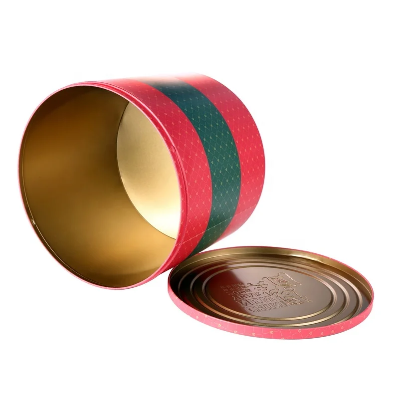 Food Grade 2 Gallon Large  Storage Tin Container Metal Barrel for snacks & Rice & Popcorn