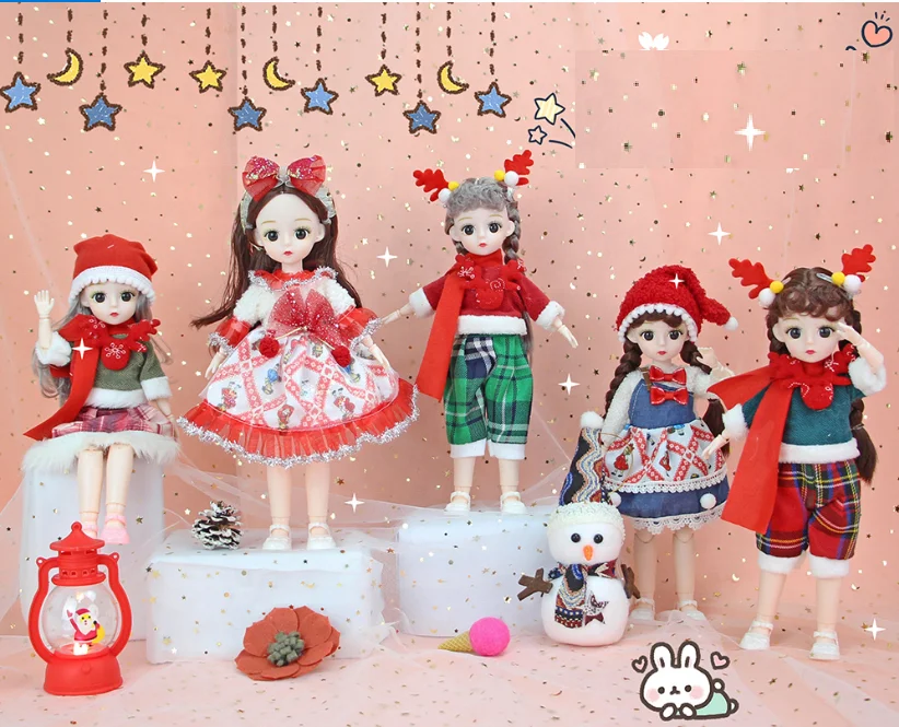 21 Movable Jointed 30cm Girl Cute Doll Fashion 1/6 BJD Dolls Custom Simulation Joint Doll Girl Gift Toy