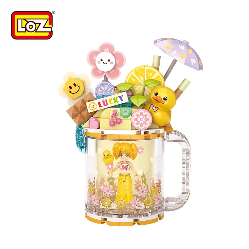 Loz 4201-4206 DIY Mini Summer Educational Plastic Kit Bricks Set Grape ICE CREAM QUICKSAND CUP Model Mini Building Block