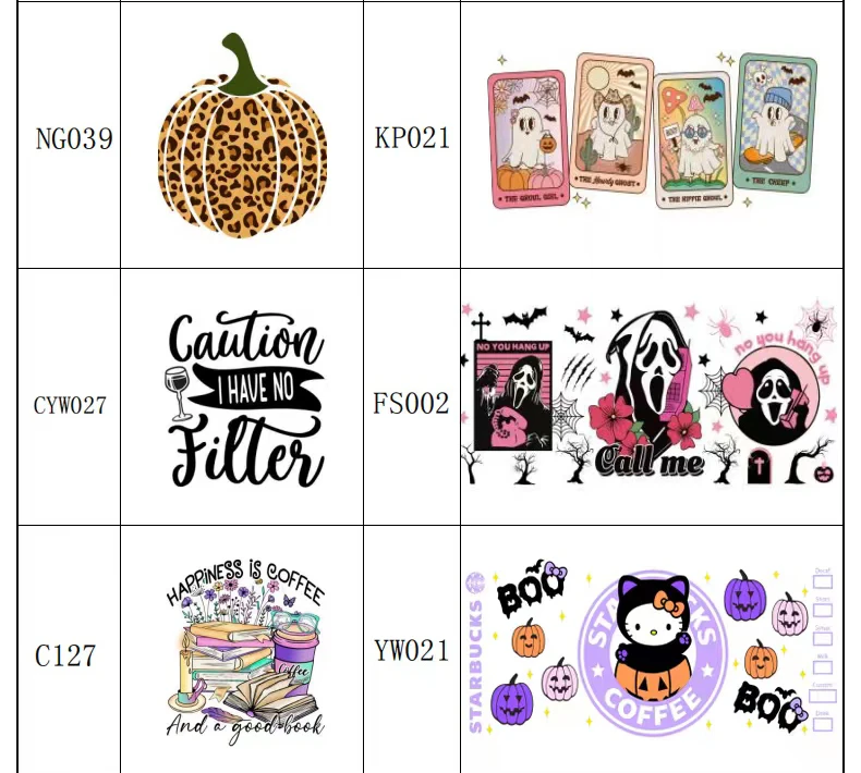 High quality custom uv dtf transfers for cups wrap uv dtf cup decals transfers christmas uv dtf cup wrap transfers