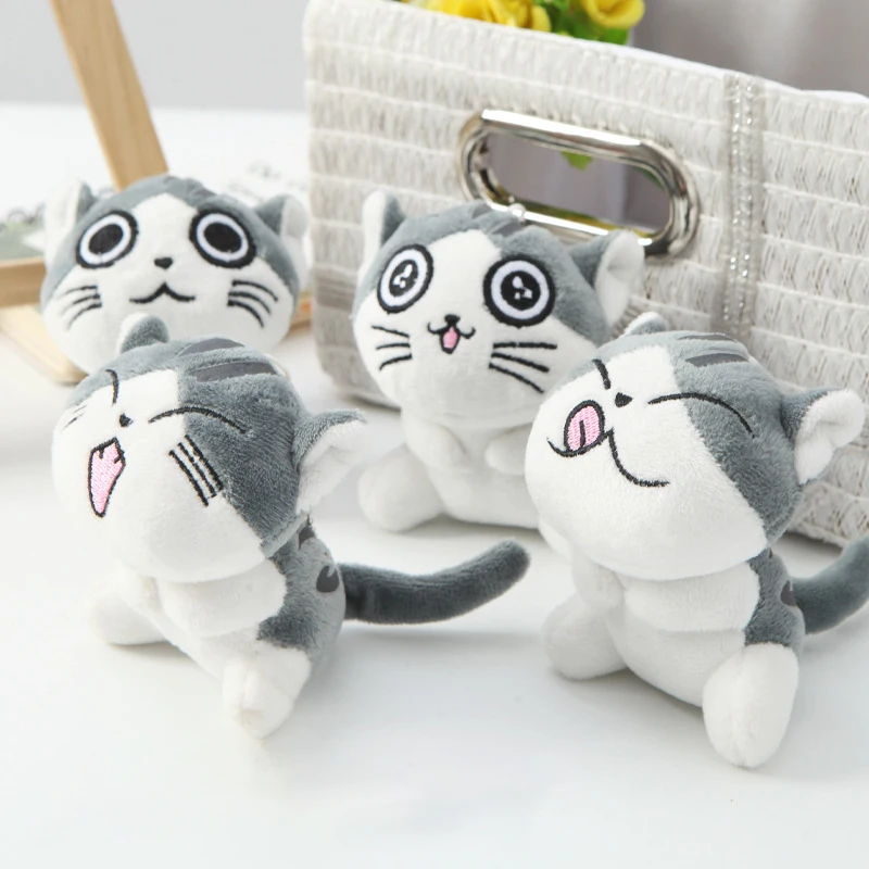 Hot Sale Lovely Cartoon Cat Plush Keychain Doll Pendant Decoration Anti-Lost Accessories Keychain Soft Stuffed Animals Toys