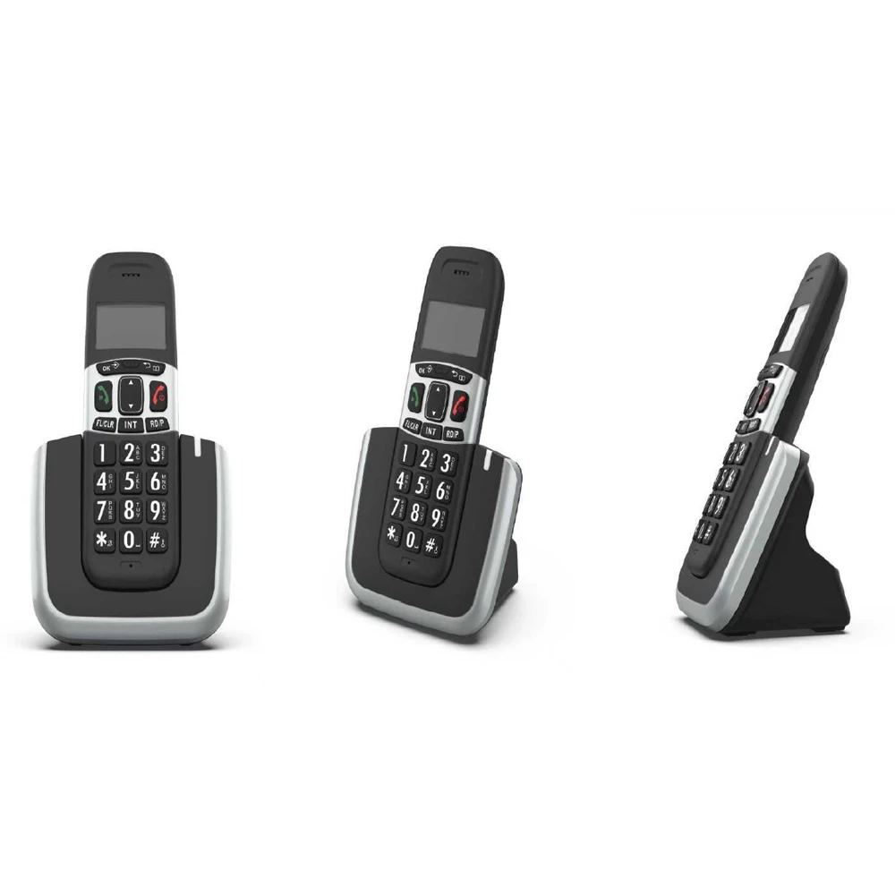 Factory Customize DECT 5.0 Cordless DECT Handheld DECT 6.0 Portable Land Phone with Ranging 500m for Hotel Apartment School Home