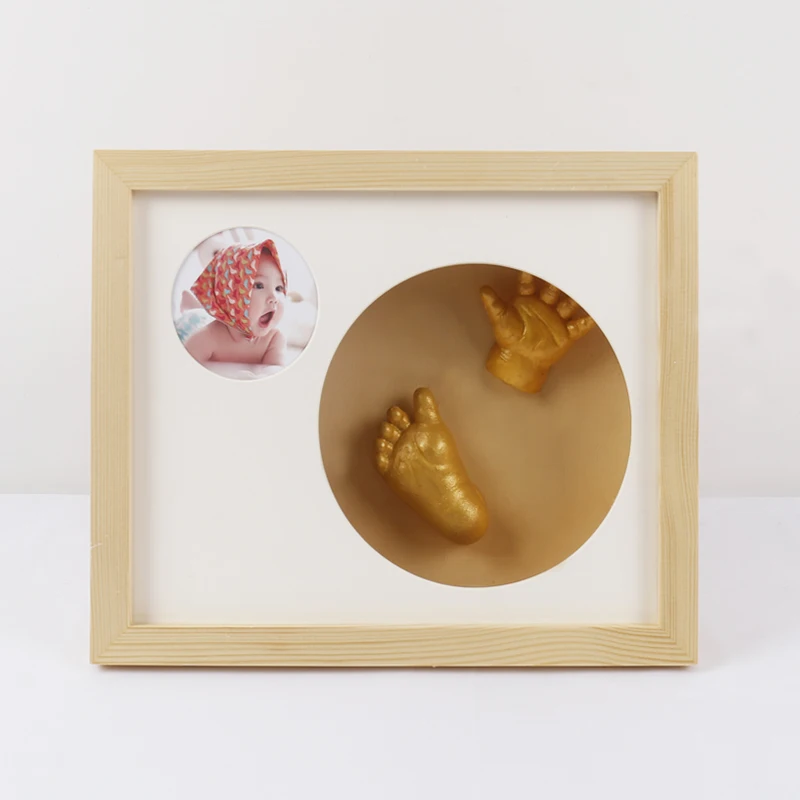 Baby hand and foot membrane 3D model clone powder diy photo frame baby full moon birthday gift