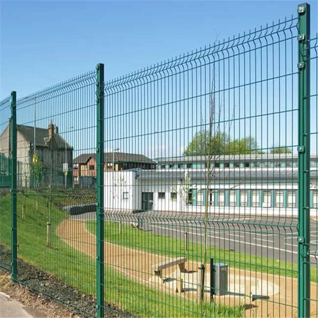 Heavy Gauge Rigid commercial galvanized steel welded curved 3d wire mesh fence