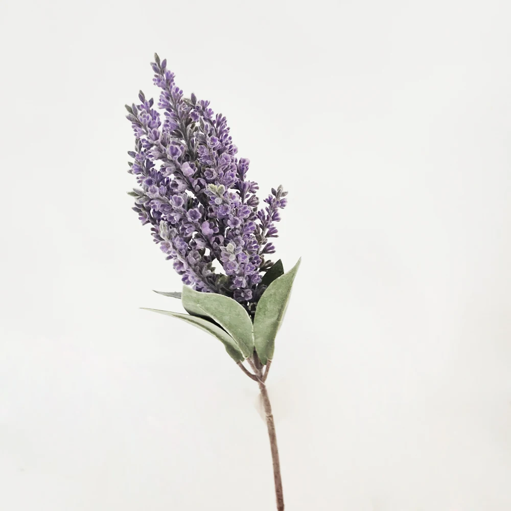 Wholesale Long Stem Silk Lavender Flowers Artificial Purple Flower For Wedding Home Decoration Dusty Lavender