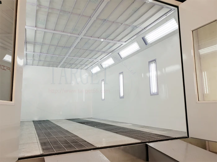 Diesel burner paint booth heater factory price CE painting cabin 7m long 4m width car paint booth spray booth car spray cabinet