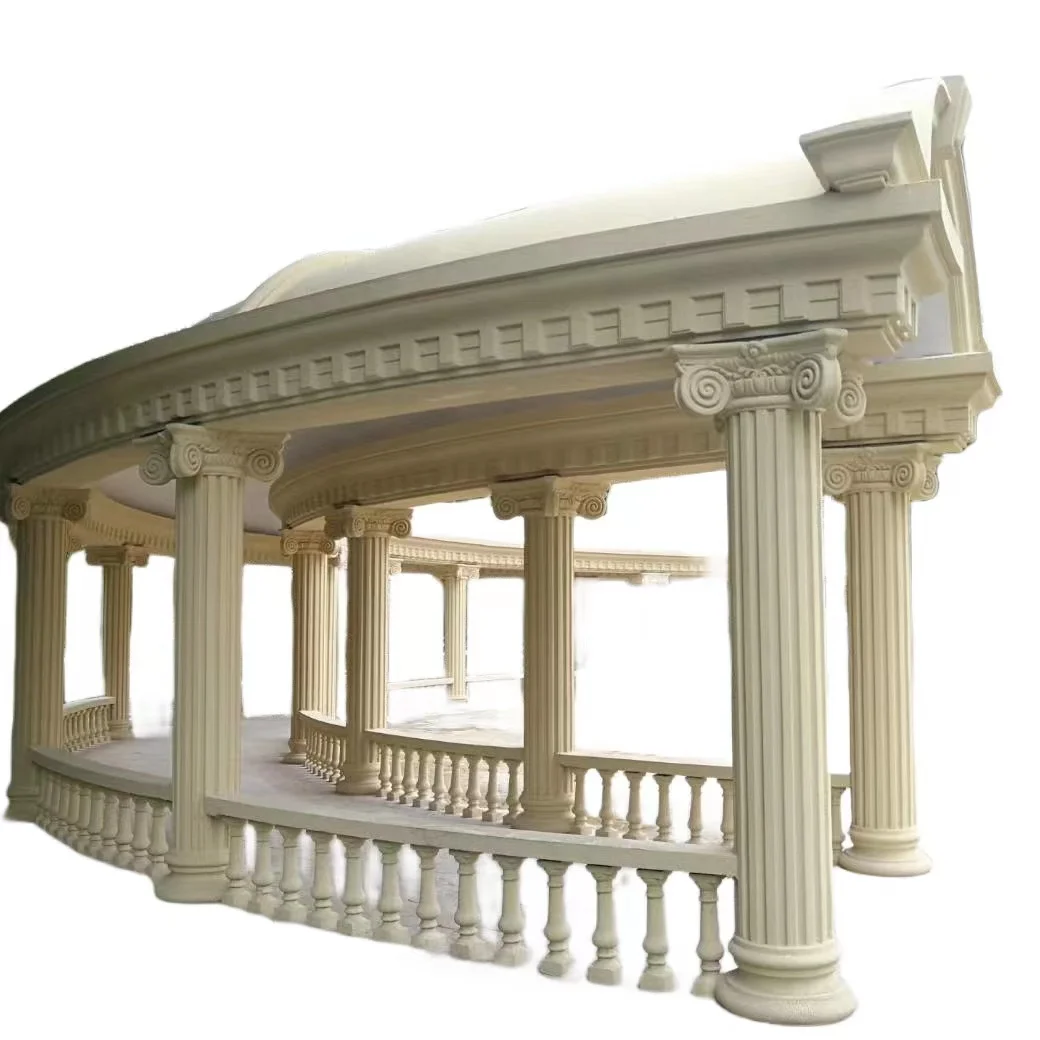 Высокопрочные бетонные цементные облицованные римские колонны GRC Садовый дом и проект виллы