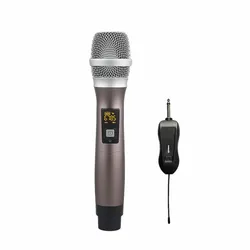 EPXCM Wireless Handheld Microphone UHF Segment FM Microphone Live Singing Church Host Home Outdoor Performance Show Digital Mic
