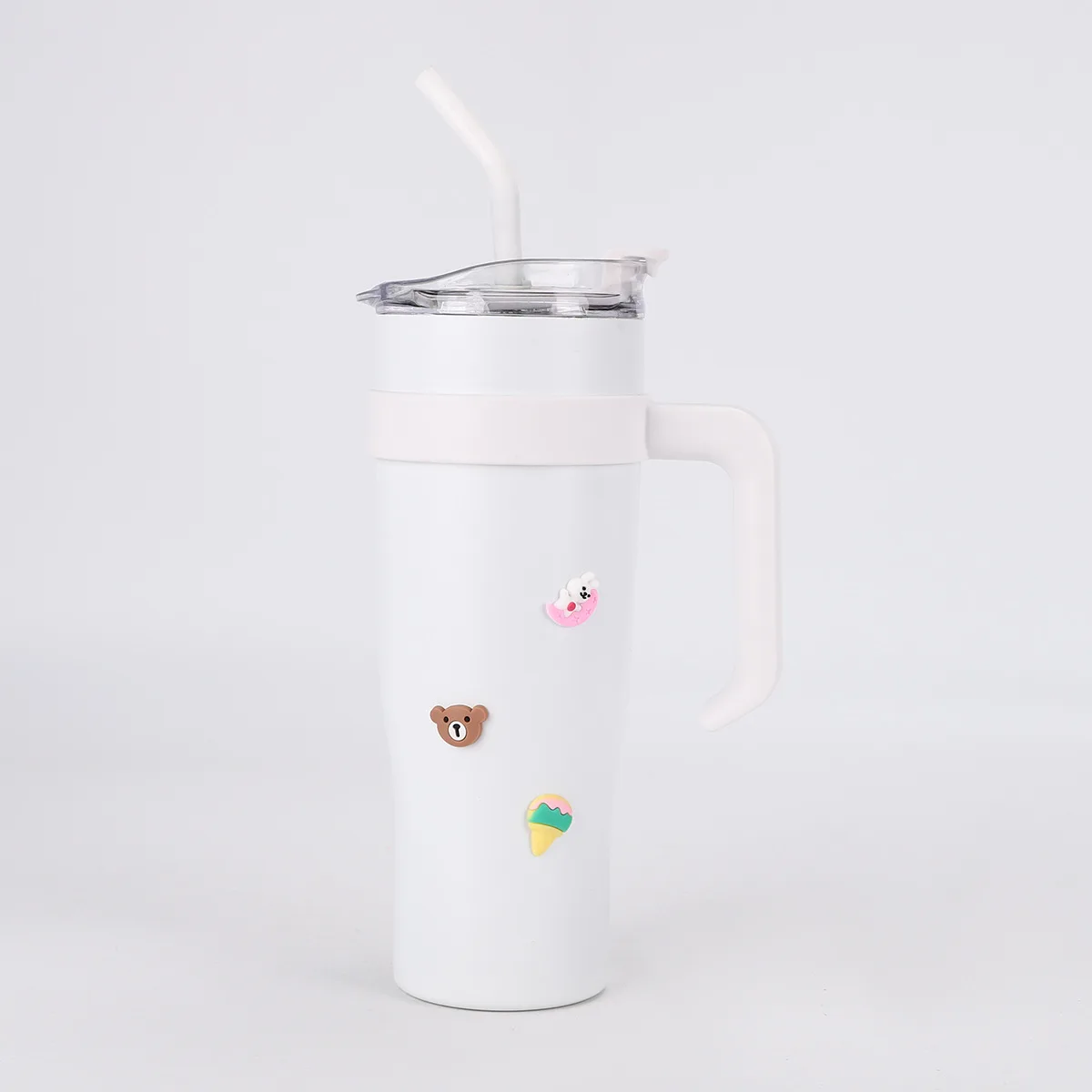 Hot Selling Travel Leak Proof 40oz Stainless Steel Car Cup Customized LOGO Tumbler With Handle And Straw For Camp Car