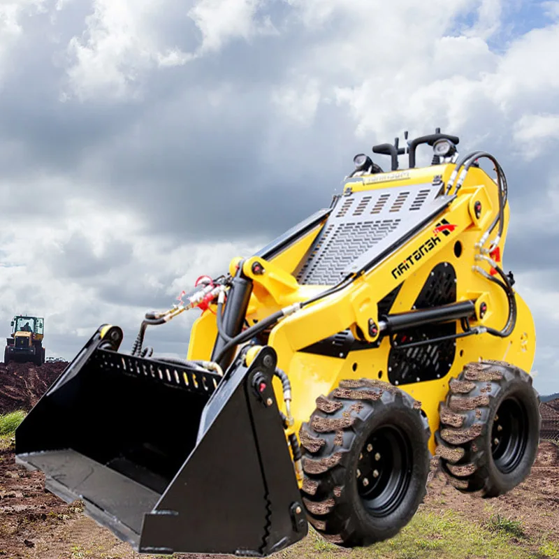 Mini skid steer loader Meng TY323 wheeled skid steer loader