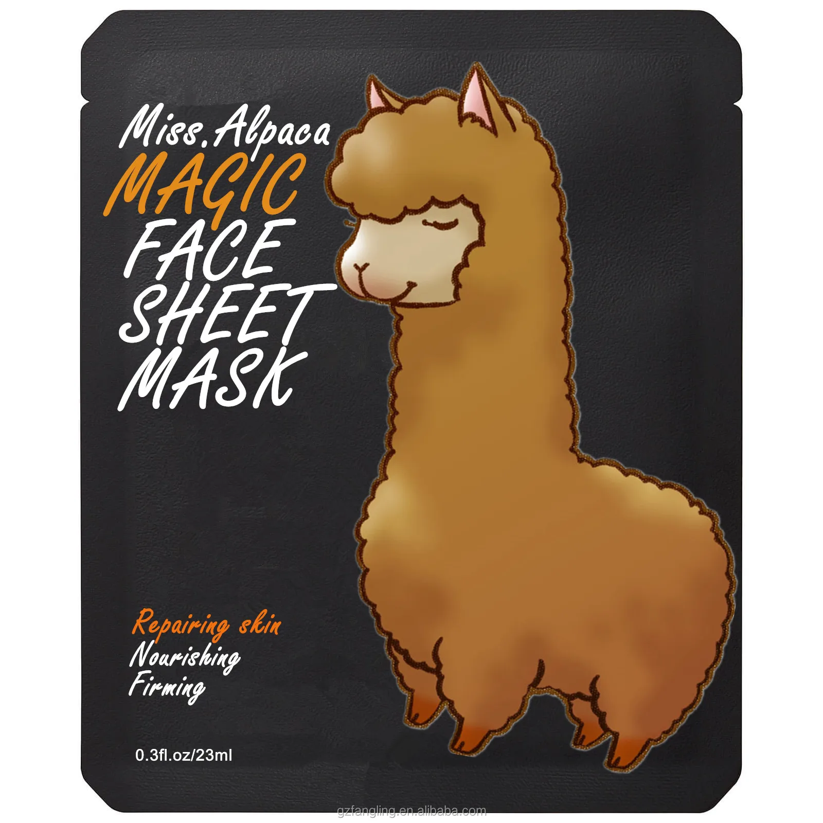 Alpaca Animal Facial Sheet Mask Character face sheet mask Infused With CBD Aloe Vera,TeaTree,Avocado,Vitamin,Honey
