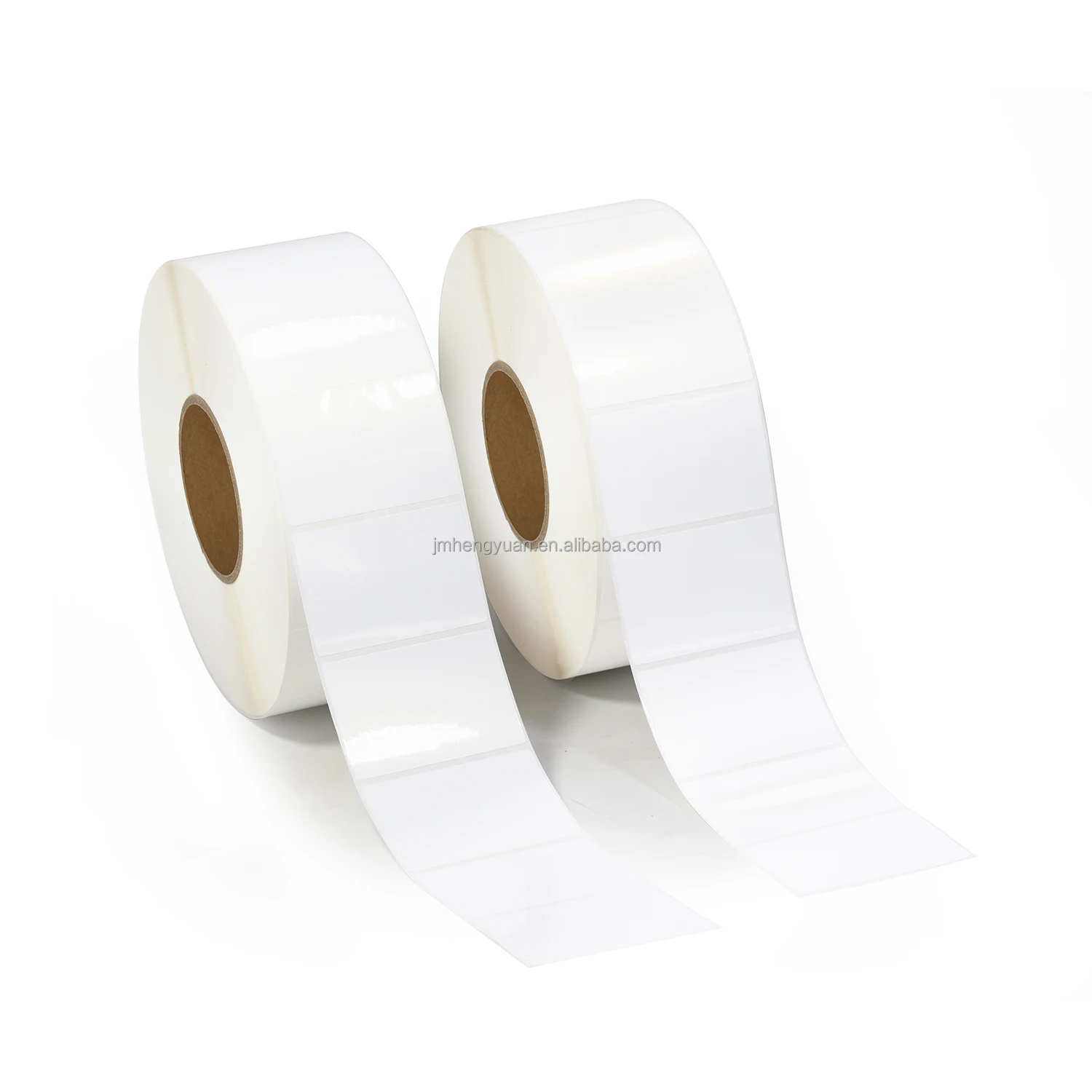 Custom 58x35 58x40 58x60 60x40 100x100 Gloss PP Synthetic Label White Self Adhesive Paper  BOPP PP Glossy Label Sticker