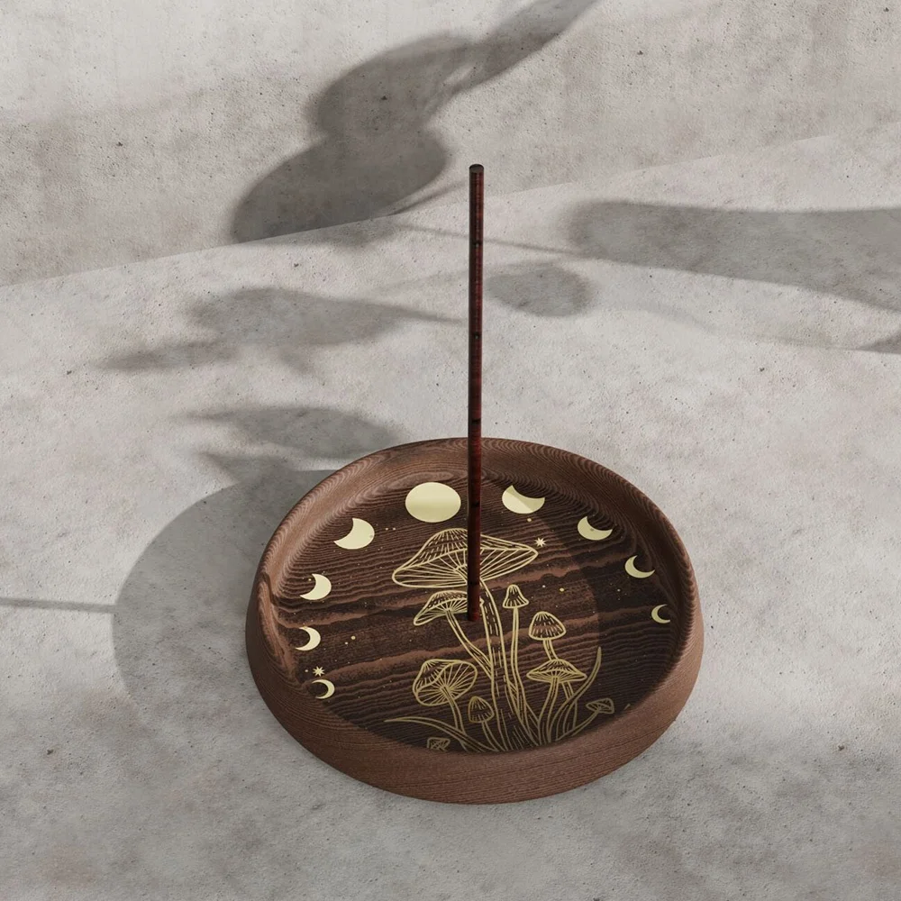 Self Design Mushroom Hand Incense Holder Elephant Incense Burner Holder For Sticks