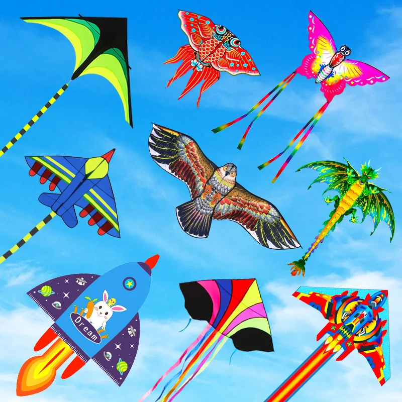 Factory Free shipping dragon kites flying butterfly  eagle kites outdoor toys for kids cartoon kites diamond delta bat cheap kit