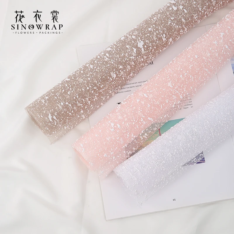 10pcs 50 x 50cm High-end Bling Bling Korean Flower Wrapping Mesh Flower Packaging Paper Net Yarn Wrapping Paper