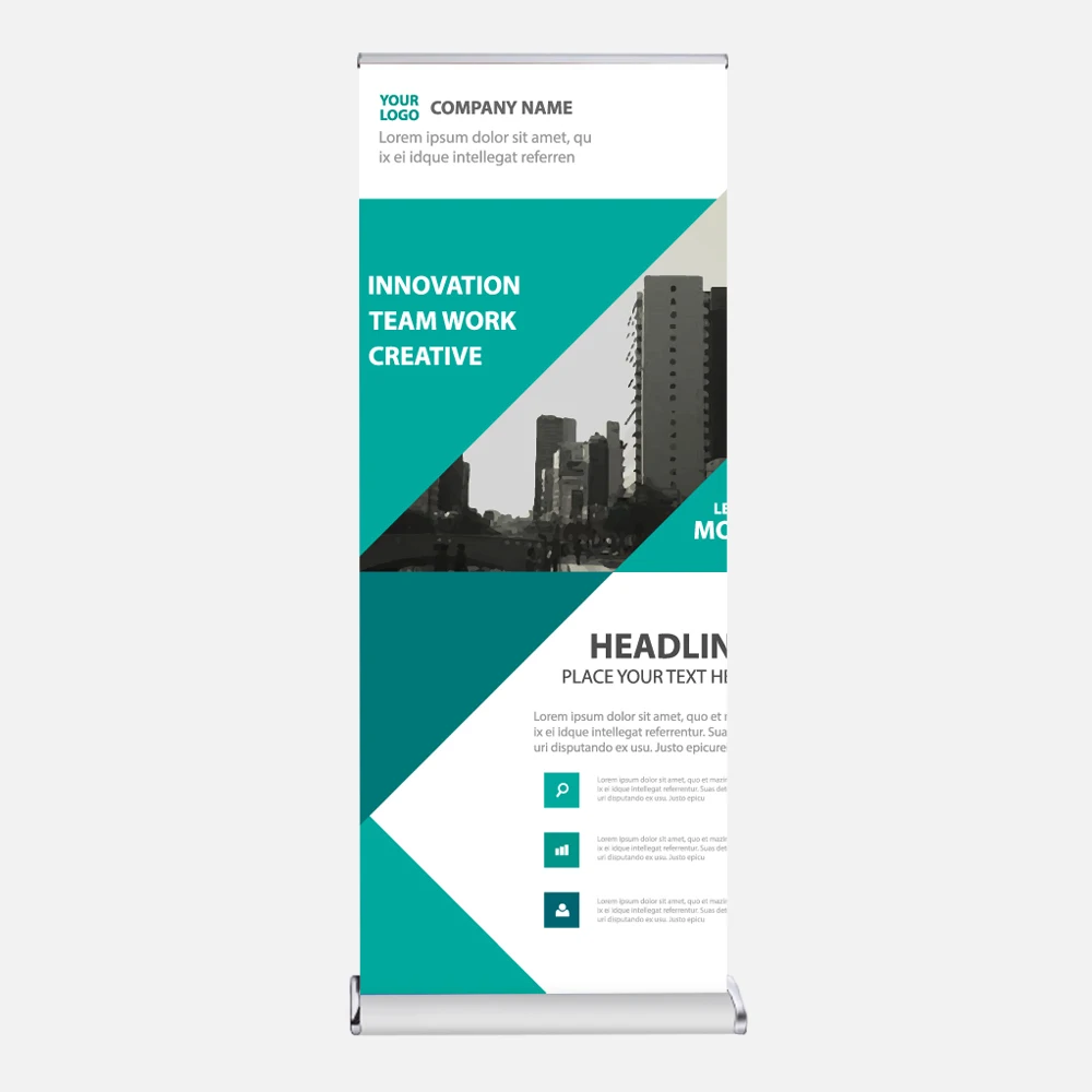 Factory custom high quality roller banner stand 85 cm 200cm retractable banner stand with print