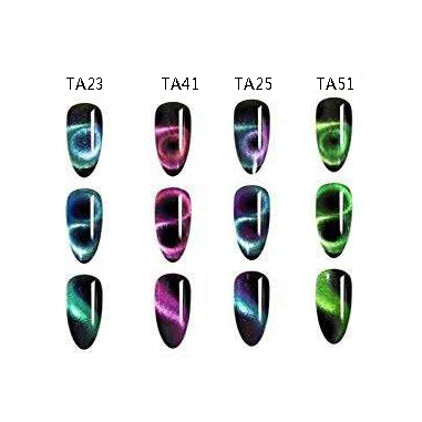 9d Eco-friendly Glitter magnet Powder chameleon Nail Art 5D Magnetic pigment powder for nails