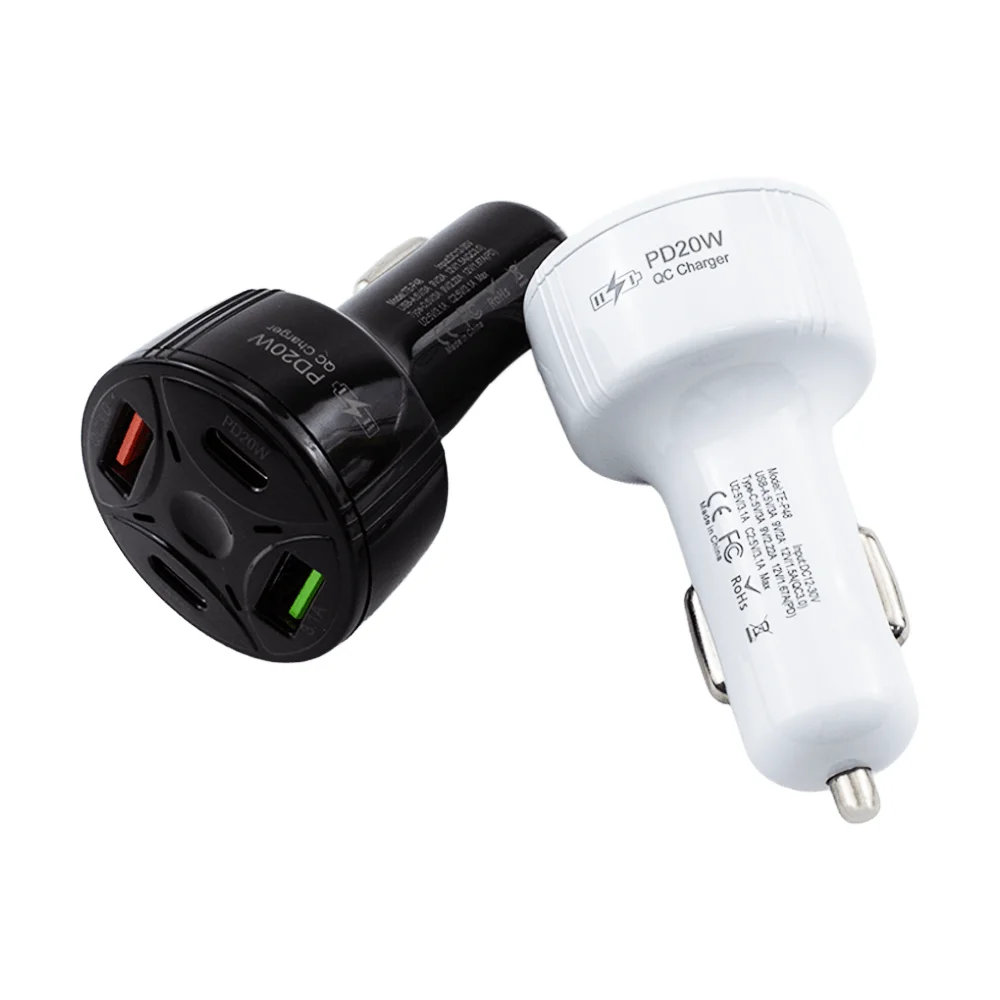 Быстрое Мини Автомобильное зарядное устройство мобильный телефон PD 30 W QC 3,0 двойное быстрое автомобильное зарядное устройство