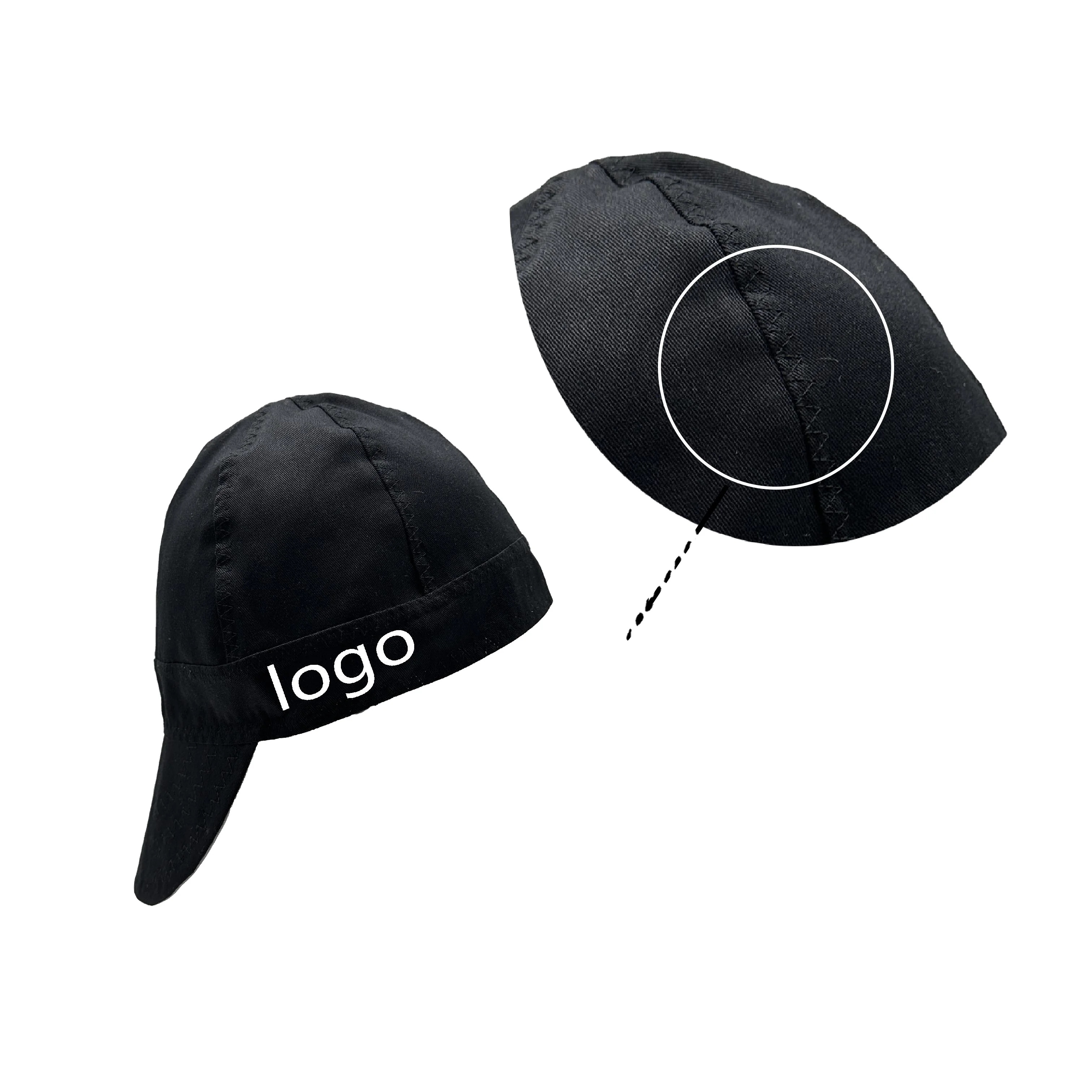 Black 7 3/4 Flame fire Resistant Welding Beanie cap hat head protective inner under helmet cap men for welding head safety