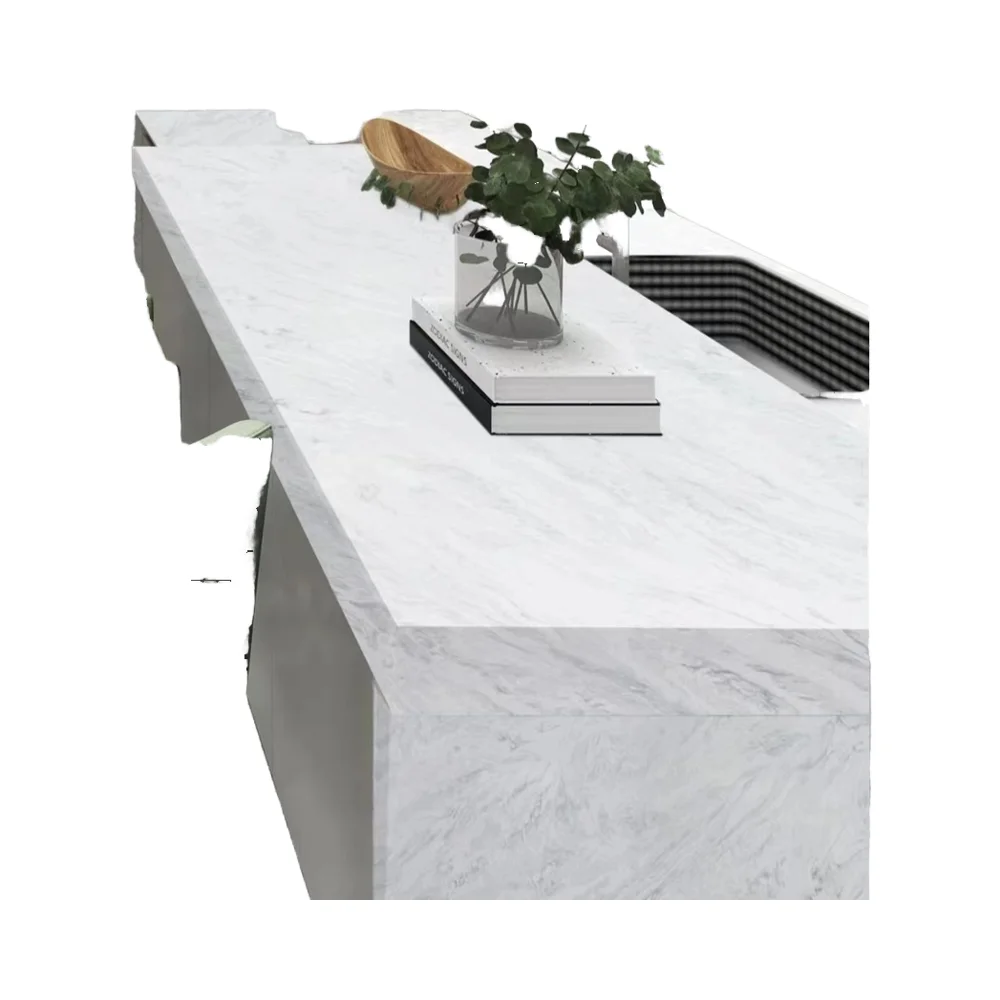 Waterproof Pure White Artificial Quartz Stone Plate for Home Hotel Countertop Decoration Featuring Artificial Marble Big Slab