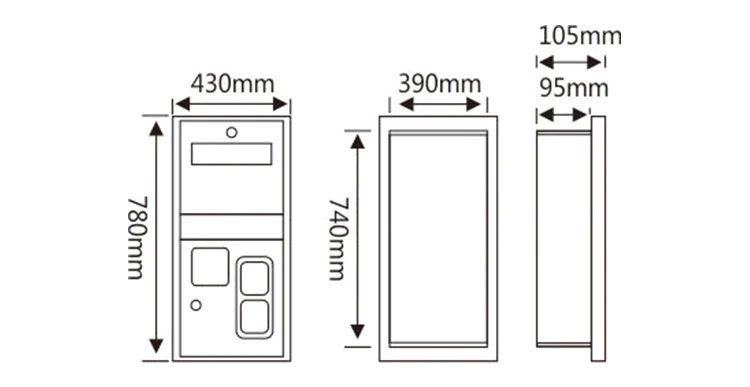Public bathroom stainless steel recessed wall mount toilet paper roll holder C-fold toilet paper towel dispenser