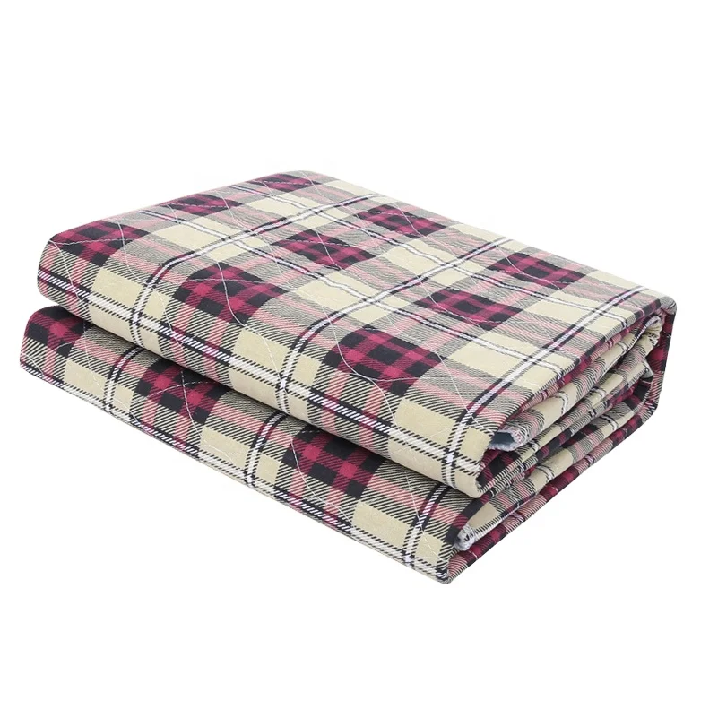 China factory machine washable incontinence reusable adult bedwetting diapers absorbent underpad