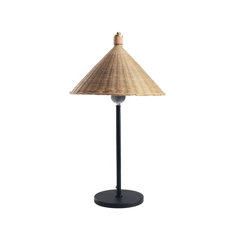 JLT-R03 home bedroom bedside handcrafted rattan table lamp 2021